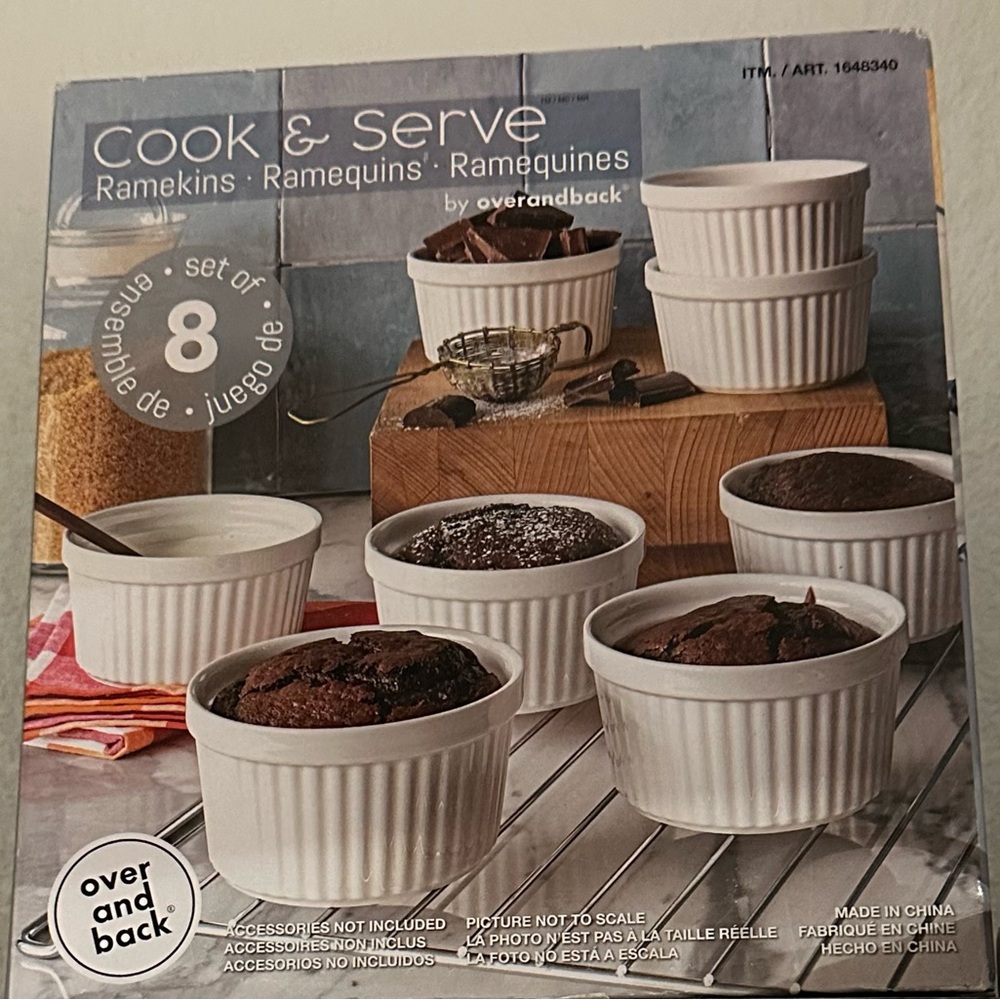 Over and Back White Ramekins Set of 8